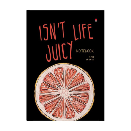 Бизнес-блокнот А4 160л, 210*297 мм., Альт "JUICY LIFE. ГРЕЙПФРУТ"
