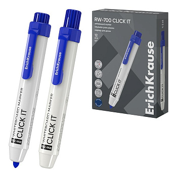 Маркер для доски ErichKrause (автоматический) 2 мм синий круг.