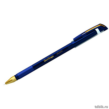 Ручка шариковая масляная Berlingo "xGold" резин.упор 0,7мм синяя (стерж.138мм, линия 0,5мм) игольч.