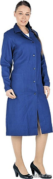 Спецодежда Халат женский "Диагональ" р-р 88-92/158-164, цвет синий
