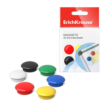 Магниты диаметр 20 мм (12шт/уп) цветные ErichKrause