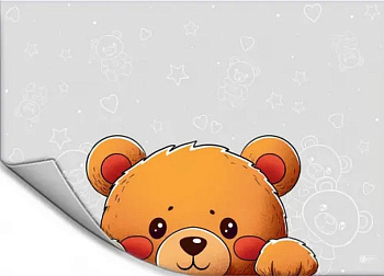 Клеёнка д/труда ПВХ 70х50см "Мишка"