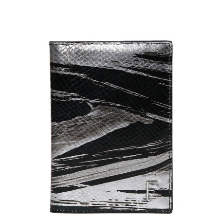 Обложка для документов FABRETTI женская, нат. кожа, 1 0*13,5*1,5см, серебряный