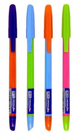 Ручка шариковая масляная Linc Corona Plus colors 0,7мм синяя (стерж.138мм, линия 0,35мм)