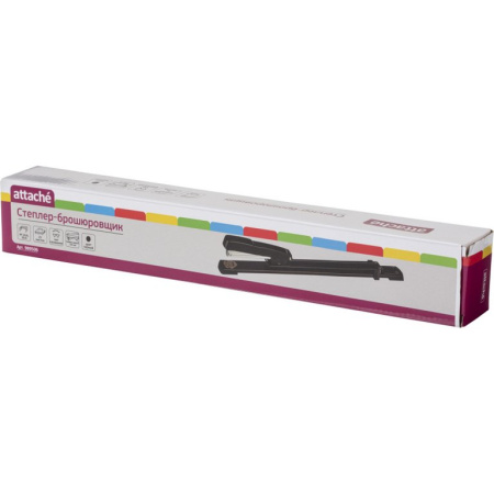 Степлер брошюровочный 24/6 до 25л глуб.335мм Attache чёрный