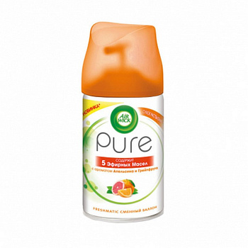 Освежитель воздуха автоматический Airwick Freshmatic 250 мл, зап. блок "Сочный апельсин и грейпфрут"