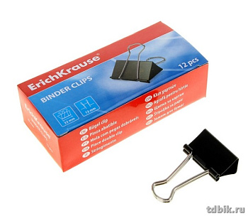 Зажим для бумаг 32 мм черный Erich Krause