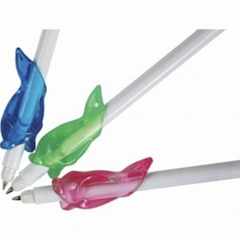 Насадка-тренажер для ручки/карандаша анатомическая Dolphin цвет ассорти deVENTE