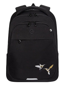 Рюкзак школьный для девочки Grizzly 29*40*18 см, черный