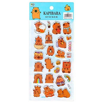 Наклейки  9,5 х 22 см  "Капибарка 3"