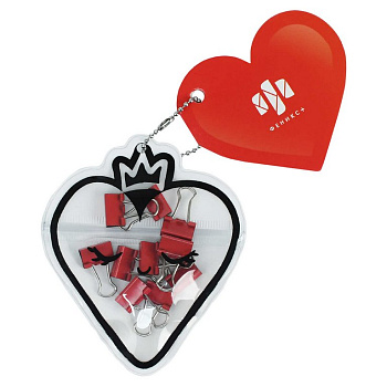 Зажимы красные 25 мм 10шт/уп Феникс Кокетливое сердечко