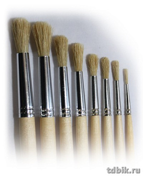 Кисть Щетина № 8 круглая оформительская ГРААЛЬ