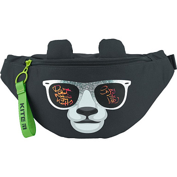 Сумка поясная Kite детская 27x15x6,5 см синий/серый