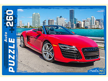 Пазлы  260 дет. "Красный Автомобиль" Рыжий КОТ
