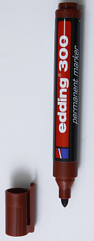 Маркер перманентный  3 мм Edding круглый, коричневый