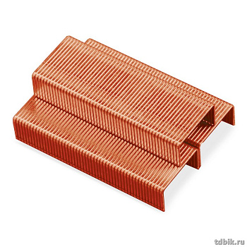 Скобы 24/6 Brauberg 1000 шт/уп омедненные, до 30 листов