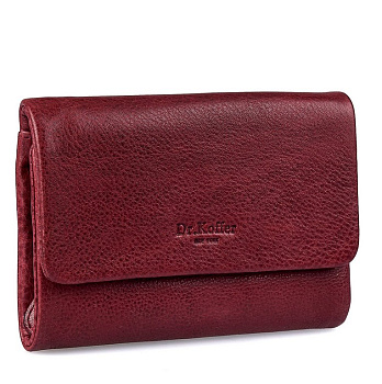 Портмоне Dr.Koffer 15*10,5 см нат. кожа, бордовый