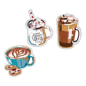 Алмазная мозаика Наклейки "Кофе" 6,5*9см  ФРЕЯ