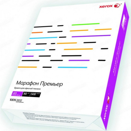 Бумага офисная Марафон Премьер А3, 80 г/м2, 162%±2 CIE, 110% ISO, толщ. 110мкм, непр. 93%, 500 л/пач