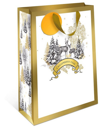 Пакет бумажный НГ 18*22см ламиниров. премиум