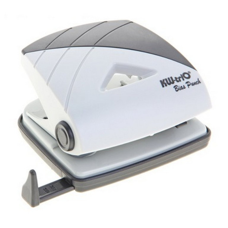 Дырокол до 25л метал. база, пластик. рукоять KW-trio BIAS Medium с линейкой