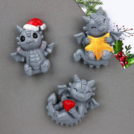 Символ 2024г Магнит "Новогодний" МИКС