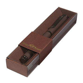 Ручка шариковая Bruno Visconti "Venezia Pragmatico" в футляре (картон) корпус корич., синяя 1,0мм