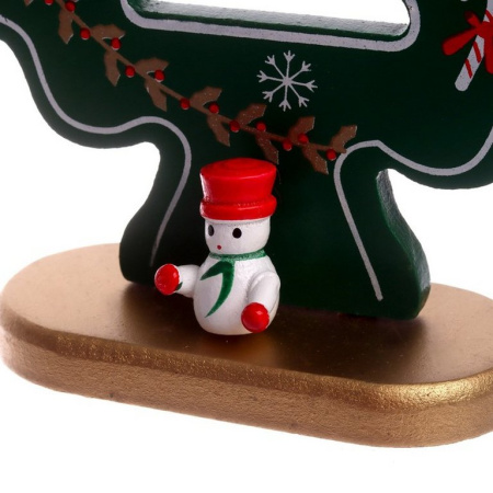 Сувенир новогодний "Ёлка" 13х18 см ассорти, дерево/металл