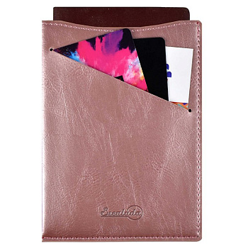 Карман для кредитных, дисконтных карт, пропусков, розовый