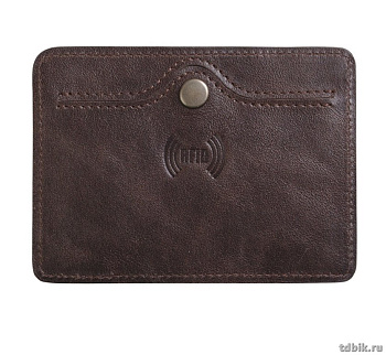 Картхолдер D.Morelli "Титан"  с RFID-защитой, нат.кожа, цв. коричневый