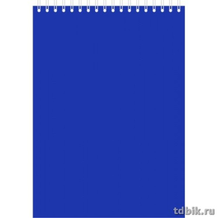 Блокнот А7  40л.,  75*105 мм, на гребне, синий