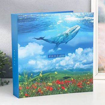 Фотоальбом 500 фото 10*15см "Deep blue" на кольцах, обложка картон