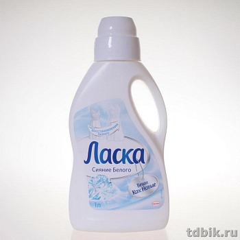 Средство моющее Ласка-Магия белого, 1л (для стир. машин и ручной стирки)