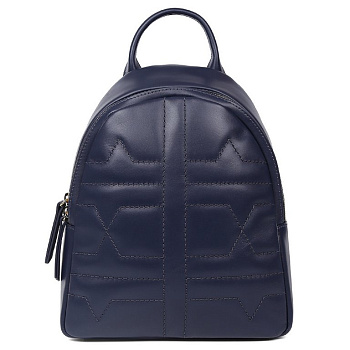 Рюкзак женский LEO VENTONI 25*34*14см, нат. кожа, синий