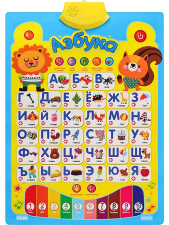 Плакат обучающий  звуковой "Азбука"