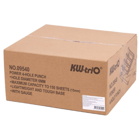 Дырокол мощный до 150л на 4 отверстия Kw-Trio