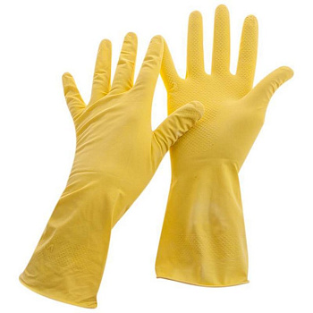 Перчатки латексные с хлопк. напылением, супер прочные OfficeClean, M Перчатки латексные с хлопк. напылением, супер прочные OfficeClean, M