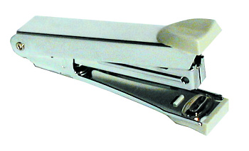 Степлер № 10 до 15л металлический, Erich Krause, серый с антистеплером (глубина 51мм)