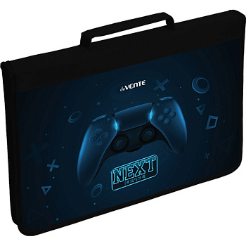 Папка для тетрадей, ИЗО и технологии на молнии A4 (34x23x3 см) текстильная "Next Level Gamer"