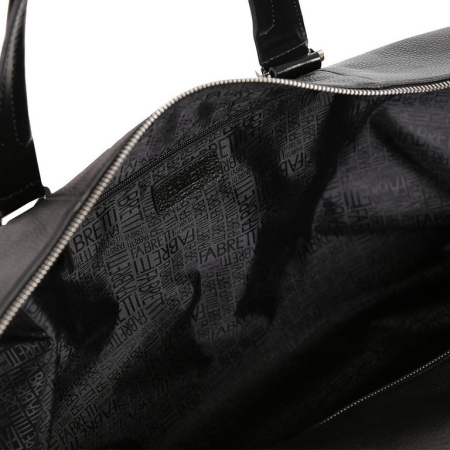Сумка дорожная FABRETTI 53,5*28*23, нат. кожа, черный