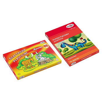 Пластилин 16 цв. 320 гр ГАММА "Мультики" со стеком