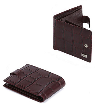 Портмоне FABRETTI мужское, нат.кожа, 13,5*9,5*3см, коричневый