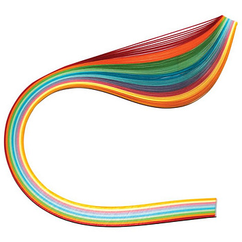 Квиллинг бумага 100 полос, 7 мм*30 см "Радуга" 10 цветов ОСТРОВ СОКРОВИЩ