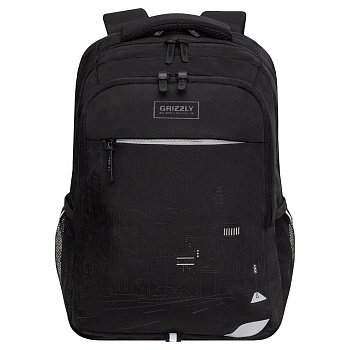 Рюкзак молодежный мужской Grizzly 42*31*22 см., черный