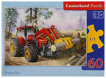 Пазлы MIDI  60 дет. "Трактор" Castor Land 5+