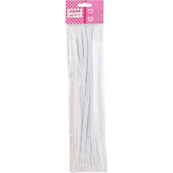 Проволока пушистая  белая 9мм*30см (10шт/уп)  deVENTE