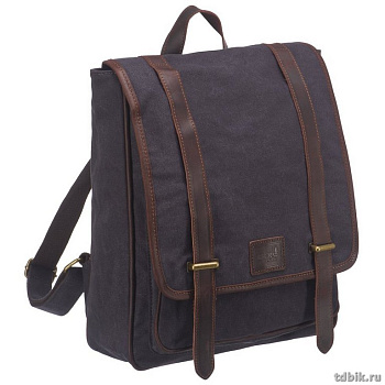 Рюкзак женский Dr.Koffer 30x37x10 см, нат.кожа, текстиль, серая