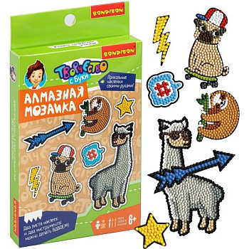 Алмазная мозаика Наклейки "Лама" Bondibon