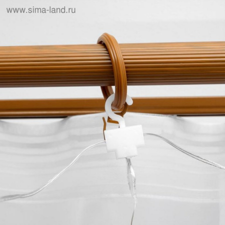 Гирлянда комнатная Занавес Роса 2.8*3м 300 цв. ламп, 8 реж, на крючках,пульт (от-10 до+35 °С) от USB