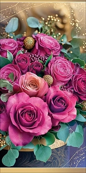 Конверт (для денег) без надписи (розы)